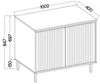 Komoda Osaka 100 cm béžová/černá minimalistický design ideální pro obývací pokoje a ložnice vkusné drážkované čelo