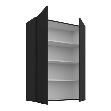 Kuchyňská nástěnná skříňka Black 80 G-108 2F kovové hrany úchytky odolné proti vlhkosti a poškození skříňky