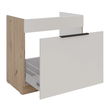 Kuchyňská dřezová skříňka se zásuvkou Soela 80 ZL 1S BB odolná proti vlhkosti a poškození úchytka na hraně skříňky