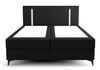 Kontinentální postel Norco 180x200 černá stylová postel s úložným boxem osvětlení v čele postele dodává jedinečný nádech