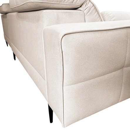 Rohová sedací souprava Samos šedá pravá moderní design jednoduchý a stylový korpus se hodí do každého interiéru nastavitelné opěrky hlavy