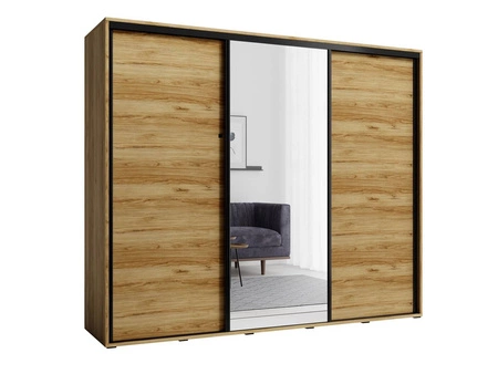 Ložnicová sestava nábytku Penelope dub catania nadčasový design ložnicová sestava nábytku prostorná posuvná skříň se zrcadlem