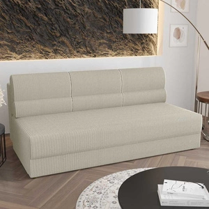 Fogu rozkládací pohovka slonová kost jednoduchá forma pohovky v moderním designu manšestrová látka čalounění kontejner na lůžkoviny