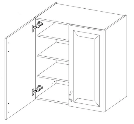 Závěsná kuchyňská skříňka Style 80 G-90 2F skříň odolná proti páře vysoké teplotě a rozlité kapalině