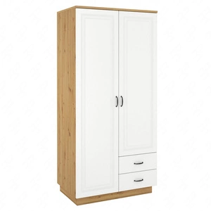 Šatní skříň Scandi 120 cm dub artisan / bílá funkční nábytek klasický design ideální šatní skříň do šatny nebo předsíně