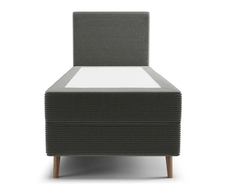 Kontinentální postel Totti 90x200 grafitová stylová postel s úložným prostorem trojrozměrná tkanina s výraznými pruhy