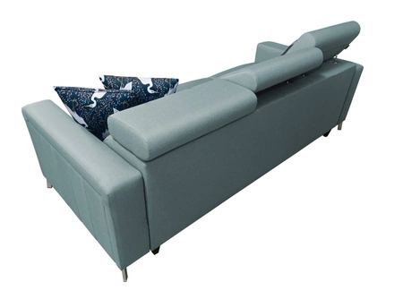 Pohovka s funkcí spaní Savona arctic blue / white pohodlná pohovka do obývacího pokoje poskytuje pohodlí při relaxaci nastavitelné opěrky hlavy