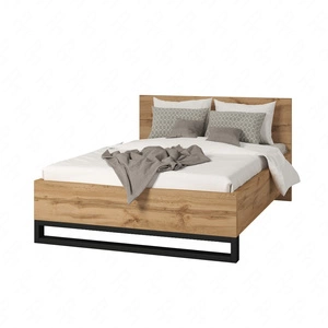 Postel Halle S 140x200 dub wotan stylový design stabilní postel do ložnice se zajímavým designem univerzální barvy
