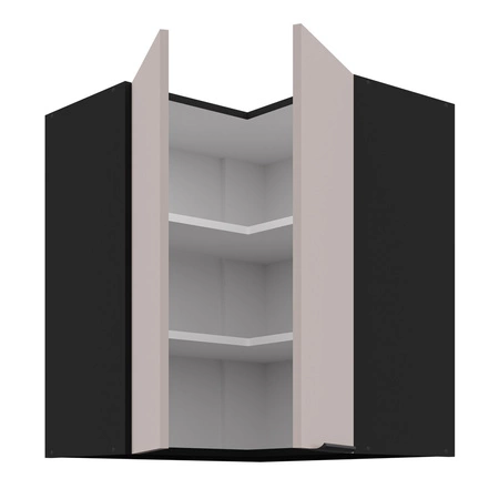 Tarraco rohová kuchyňská nástěnná skříňka 60x60 GN-72 2F kovová hrana úchytka skříňka odolná proti vlhkosti a poškození