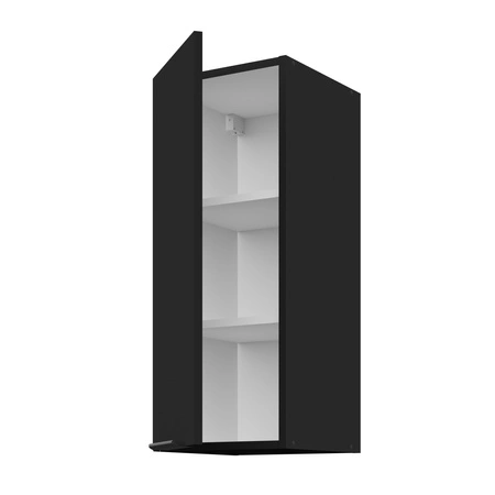 Rohová kuchyňská sestava nábytku Černá 310x250 cm kovové hrany úchytek skříňky vypadají skvěle v moderních interiérech