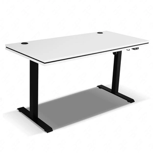 Výškově nastavitelný psací stůl Makana světle šedý univerzální a funkční kus nábytku s deskou 56 mm do pracovny nebo pokoje pro mládež