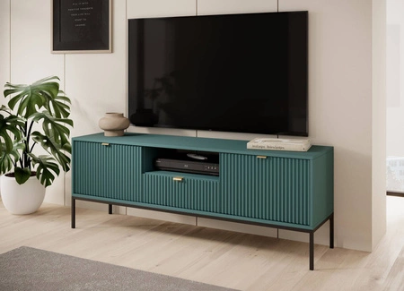 RTV skříňka Lovro 154 cm pastelově zelená Moderní design potěší milovníky výrazných interiérů
