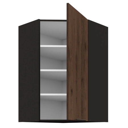 Brianza rohová kuchyňská nástěnná skříňka 60x60 GN-90 1F kovová hrana úchytka skříňka odolná proti vlhkosti a poškození