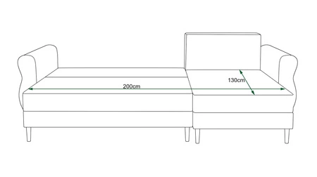 Rohová pohovka s funkcí spaní Wilkins světle hnědá pravá strana stylový a moderní design, který se hodí do každého interiéru