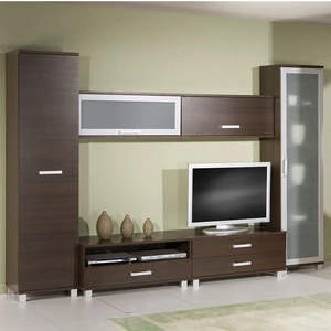 Nástěnná skříňka Maximus kaštan wenge moderní nábytek vysoká kvalita skvělá volba pro obývací pokoj a zasedací místnost