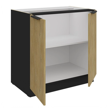 Crotone 80 D 2F BB stojící kuchyňská skříňka s policí Úchyty na kovových hranách odolné proti vlhkosti a poškození