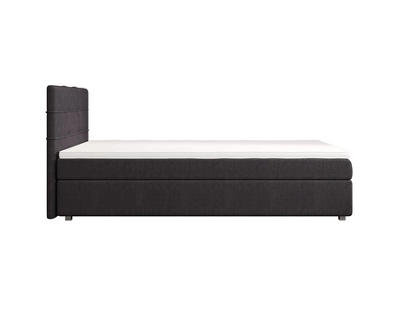 Kontinentální postel Fresno 120x200 grafit v moderním skandinávském stylu s čalouněným čelem postele s úložným boxem
