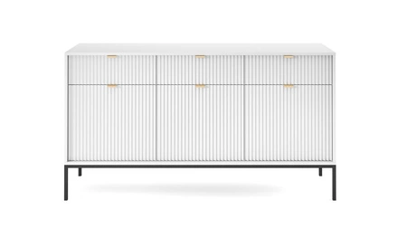 Nábytková sestava Lovro bílá moderní designová nástěnná skříňka do obývacího pokoje nebo zasedací místnosti