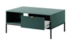 Konferenční stolek Lovro pastelově zelený se zásuvkami moderní design deska odolná proti polití