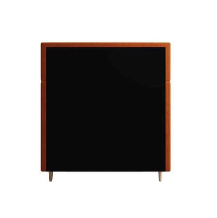 Kontinentální postel Bing 120x200 cihla v moderním skandinávském stylu s čalouněným čelem postele s úložným boxem