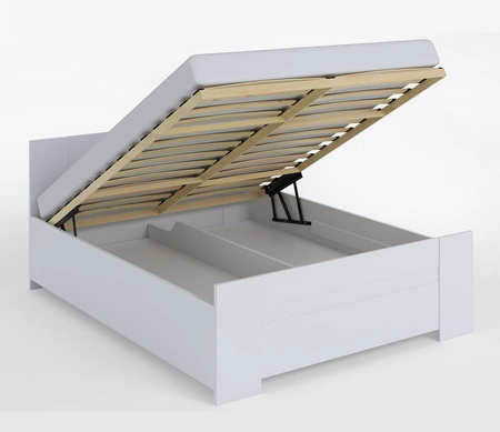 Postel Rico 160x200 cm s úložným prostorem na lůžkoviny bílá ideální postel do ložnice hrany obložené dýhou ABS nadčasový design