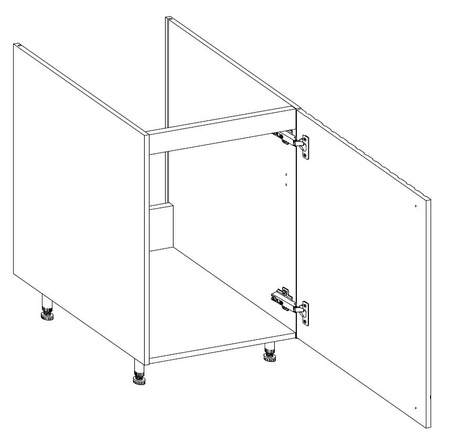 Skříňka s kuchyňským dřezem Verdi 50 ZL 1F BB kovová úchytka skříňka odolná proti vlhkosti a poškození