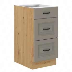 Stojací kuchyňská skříňka se zásuvkami Delos 80 D 3S BB skříň odolná proti páře vysoké teplotě a rozlité kapalině