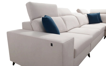 Kelly Elegantní XI rohová pohovka s funkcí spaní světle hnědá pravá stylová a pohodlná rohová pohovka z odolné tkané látky