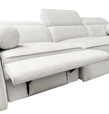 Rohová sedací souprava s funkcí spaní Viano VIII Lux šedá rohová sedací souprava v pravém provedení s výsuvnou podnožkou kontejnery na lůžkoviny