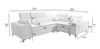 Rohová sedací souprava s funkcí spaní Penejos II Lux krémová pravá pohodlná rohová sedací souprava do obývacího pokoje s pohodlným výsuvným podnožníkem