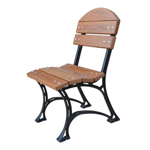Zahradní židle 48 cm FIEM-16-FBPO-48 královská litina s opěradlem lakované olšové dřevo