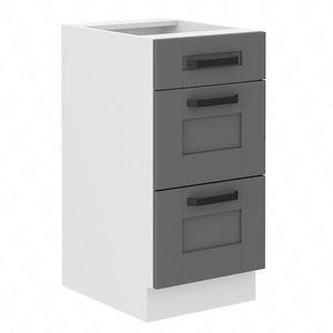 Stojící kuchyňská skříňka se zásuvkami Avola 40 D 3S BB skříňka odolná vůči páře, vysoké teplotě a rozlitým tekutinám