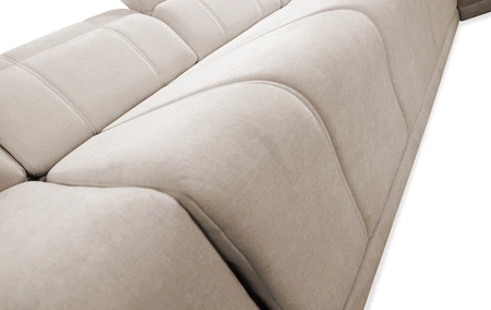 Rohová sedací souprava s funkcí spaní Cetara XII hnědá pravá strana stylový design pohodlná posuvná opěradla dvě nádoby na lůžkoviny