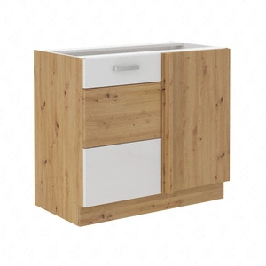 Rohová kuchyňská linka Alpine 105 ND 1F BB pravá skříňka odolná proti páře, rozlití a teplu