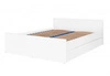 Jednoduchá postel 160x200 cm bílá funkční kus nábytku do ložnice nebo pokoje pro mládež