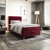 Kontinentální postel Bing 120x200 bordó v moderním skandinávském stylu s čalouněným čelem postele s úložným boxem