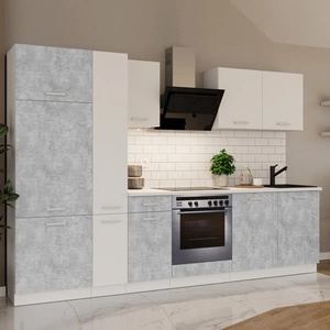 Kuchyňská sestava Toni 290 cm bílá / světlý beton vypadá skvěle v moderních interiérech