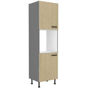 Chevron 60 DP-215 2F kuchyňská skříňka pro vestavné trouby s dekorativním dekorem rybí kosti skříňka odolná proti vlhkosti a poškození