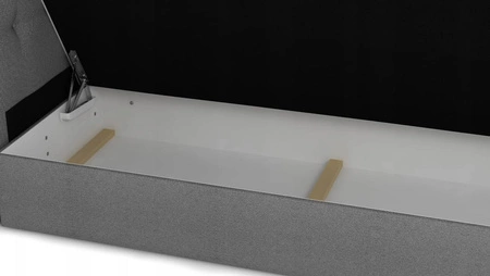 Kontinentální postel Sarona 180x200 lahvově zelená v moderním skandinávském stylu s výrazným čelem