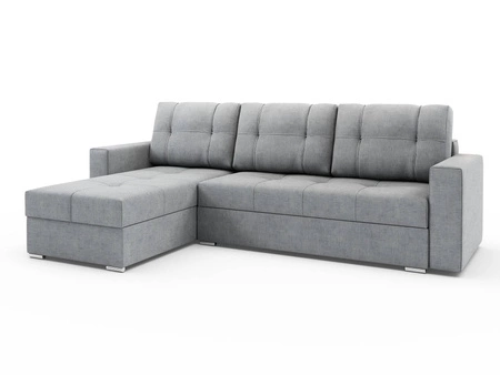 Levá rohová sedací souprava Aldo v šedém jasanu s funkcí spaní zaručuje nejvyšší pohodlí a funkčnost