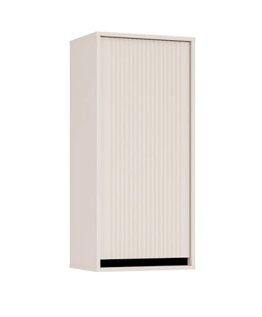 Nábytková sestava Osaka béžová / černá moderní design zvýrazněný módními barvami vysoké kovové černé nohy vkusné rýhované čelo