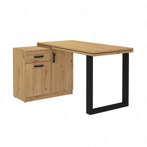 Makana rohový psací stůl Dubová řemeslná komoda se zásuvkou a policemi Stylový a funkční kus nábytku s horní deskou 56 mm