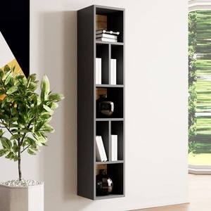 Závěsná police Toledo 32 cm antracit / dub vnuk Vysoce kvalitní lemování polic zakončené speciální dýhou