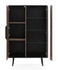 Vitrína Tullio 90 cm černá grafitová / captains deck stylový skandinávský styl kovová základna módní barvy