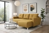Rohová sedací souprava s funkcí spaní Felicie mustard Univerzální rohová sedací souprava stylového designu, která se hodí do každého interiéru