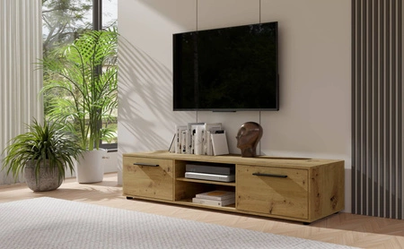 RTV skříňka Maxione 190 cm dub řemeslný prostorná TV skříňka v klasickém stylu jednoduchá konstrukce univerzální barvy