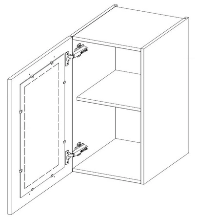 Livio 40 GS-72 1F závěsná kuchyňská skříňka odolná proti páře, teplu a rozlitým tekutinám