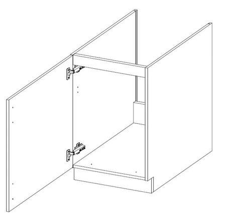Kuchyňská dřezová skříňka Avola 50 ZL 1F BB odolná vůči páře, rozlitým tekutinám a teplu