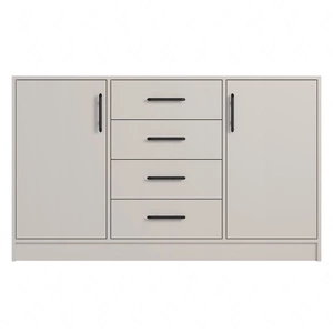 Komoda Caspe 140 cm béžová moderní designový nábytek Hrany komody zakončené speciální dýhou ABS