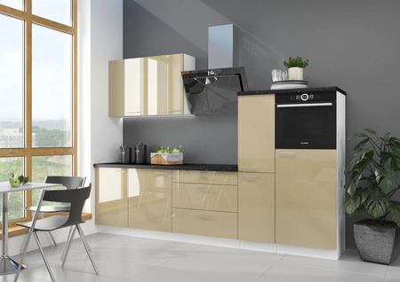 Sada kuchyňského nábytku Nalo 270 cm lesklá čela jedinečný styl skříněk se hodí do interiéru každé kuchyně